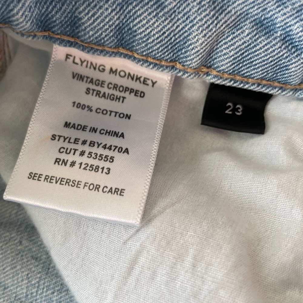 Buckle FLYING MONKEY Vintage Cropped Straight Jean Distressed Windfall 23 - Picture 9 of 14
